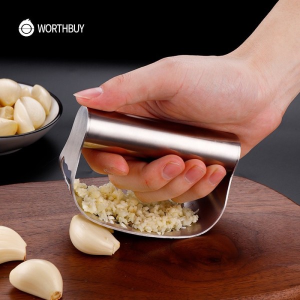 Presse à ail en acier inoxydable