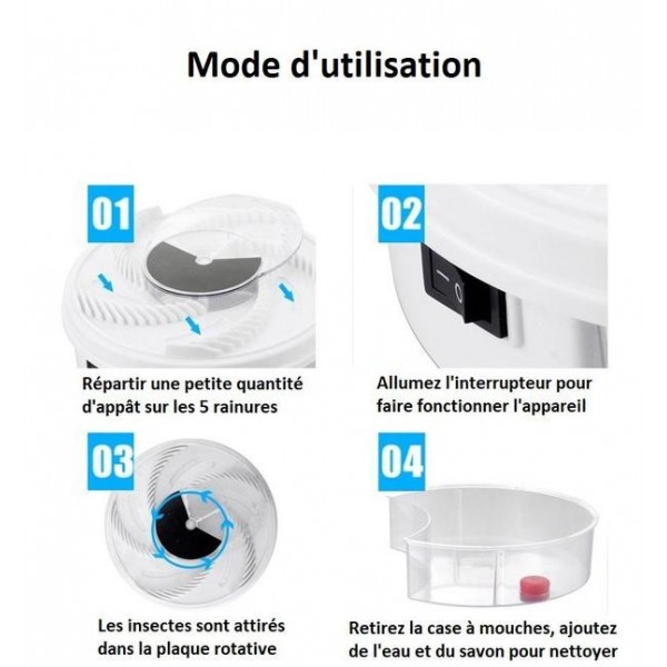 Piège À Mouches Électrique Rotatif